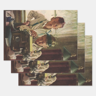 Vintage Newspaper Journalists, Writers Typewriter Wrapping Paper Sheet