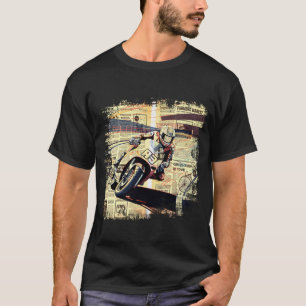 Vintage Newspaper Motorcycle Racing T-Shirt