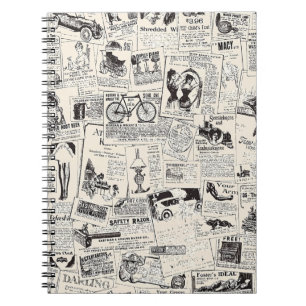 Vintage Newspaper   Notebook
