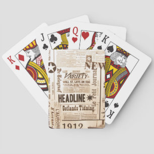 Vintage Newspaper Old Ads, Good News :) Playing Cards