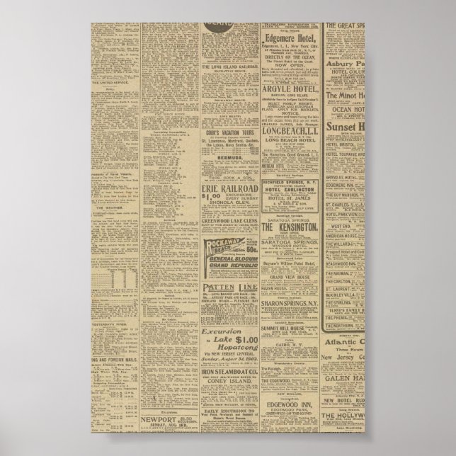 Vintage Newspaper Poster (Front)
