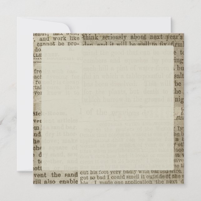 Vintage Newspaper Print (Front)