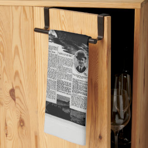Vintage Newspaper Story Titanic Kitchen Towel