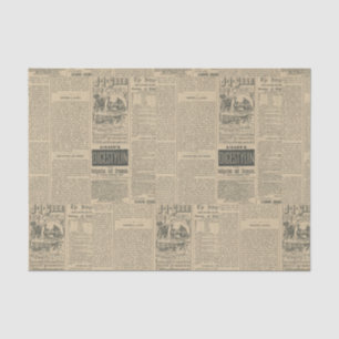 Vintage Newspaper Tissue Paper