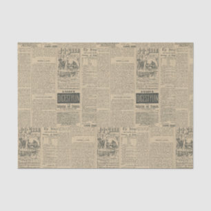 Vintage Newspaper Tissue Paper