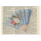 Vintage Newspaper with French Fan Decoupage