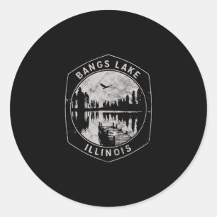 Vintage Ngs Lake Illinois Outdoors Vacation Classic Round Sticker
