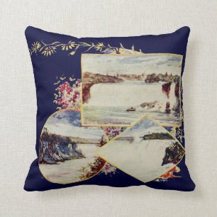 Vintage Niagara Falls Summer Throw Pillow