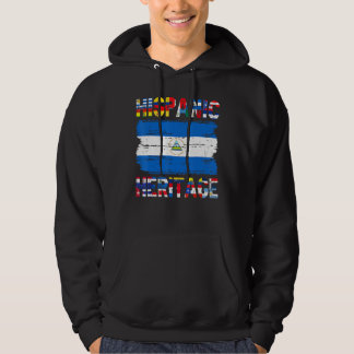 Vintage Nicaragua Nicaraguan Flag Pride Hispanic H Hoodie