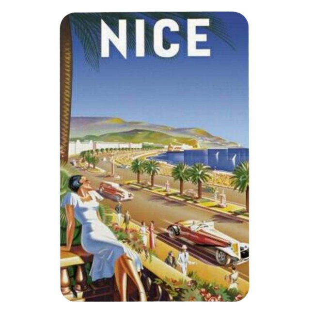 Vintage Nice, France - Magnet (Vertical)