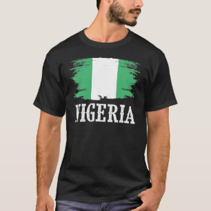 Vintage Nigeria Flag I Love Nigeria T-Shirt