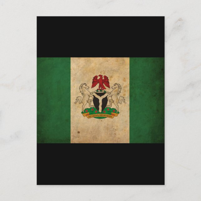 Vintage Nigeria Flag Postcard (Front)