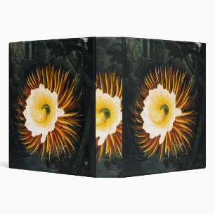 Vintage Night-Blowing Cereus Gothic Art Binder