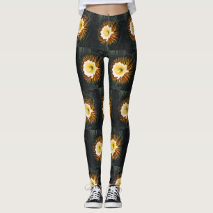 Vintage Night-Blowing Cereus Gothic Art Leggings