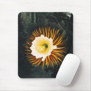 Vintage Night-Blowing Cereus Gothic Art Mouse Pad