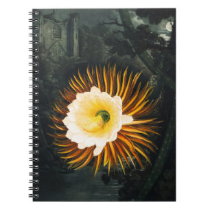 Vintage Night-Blowing Cereus Gothic Art Notebook
