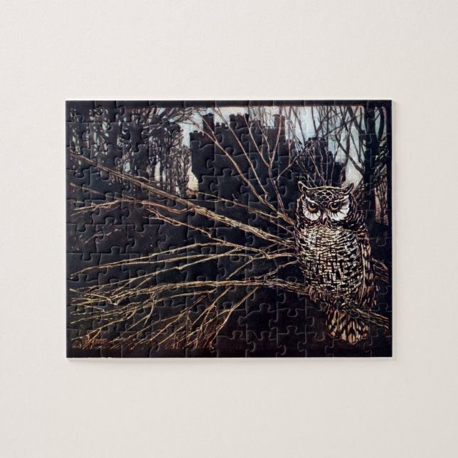 Vintage Night Owl Rackham Jigsaw Puzzle (Horizontal)