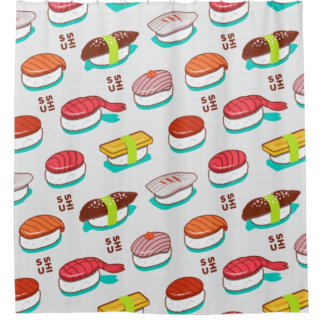Vintage nigiri sushi, doodle pattern (Front)