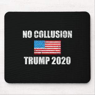 Vintage No Collusion Shirt Usa Flag Pro Trump T Sh Mouse Pad