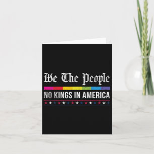 Vintage No Kings In America We The People Patrioti Card