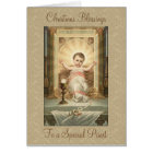 Vintage Noël Bébé Jésus Tabernacle Prêtre