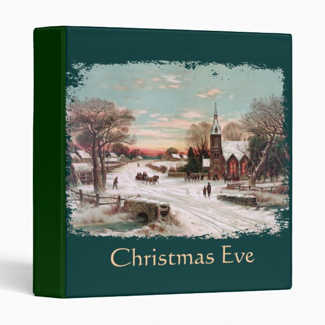 Vintage Noël classeur (Devant/Côté)