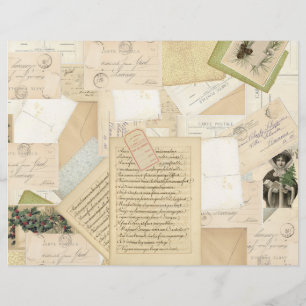 Vintage Noël Français Papier Ephémère Collage
