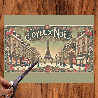Vintage Noel in Paris  Tissue Paper
