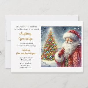 Vintage Noël Open House Holiday Invitation