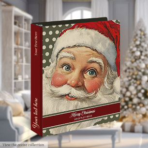 Vintage Noël Père Noël Classeur de livre de mémoir