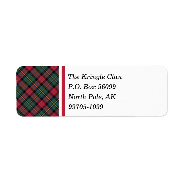 Vintage Noël Plaid (Devant)