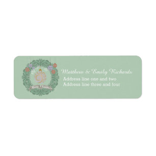 Vintage Noël Wreath Personnalisé Vert