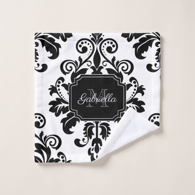 Vintage noir et blanc (Gant de toilette)