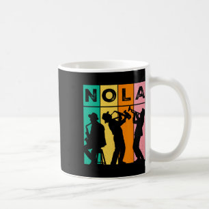 Vintage Nola New Orleans Mardi Gras Music Carnival Coffee Mug
