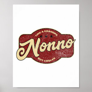 Vintage Nonno Like A Grandpa But Cooler - Italian Poster