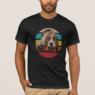 Vintage Nope Lazy Beagle Dog Pet T-Shirt