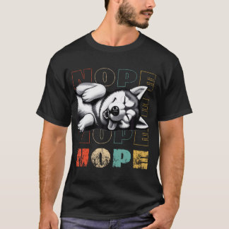 Vintage Nope Not Today Funny Lazy Siberian Husky T-Shirt