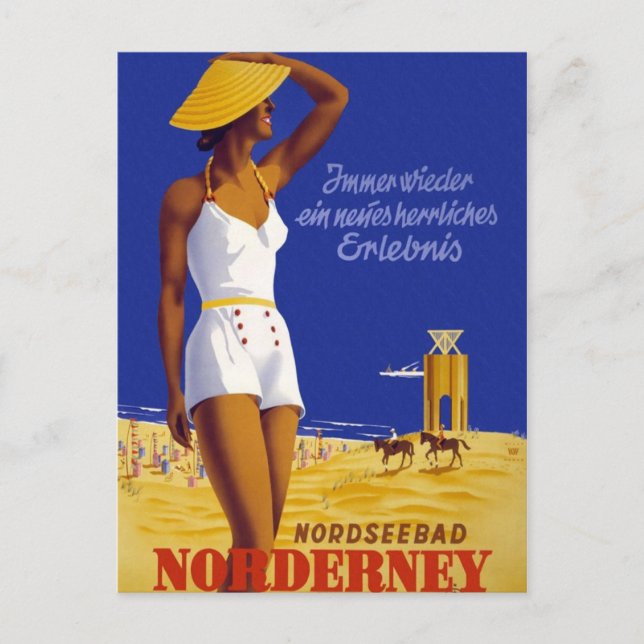 Vintage Norderney Germany Postcard (Front)