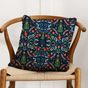 Vintage nordic Christmas Throw Pillow