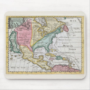 Vintage North America Map Kaart van Noord-Amerika Mouse Pad