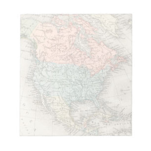 Vintage North America Map Notepad