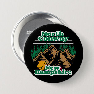 Vintage North Conway New Hampshire 3 Inch Round Button