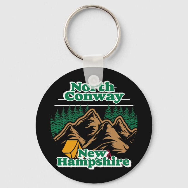 Vintage North Conway New Hampshire Keychain (Front)