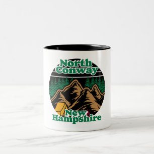 Vintage North Conway New Hampshire Two-Tone Coffee Mug