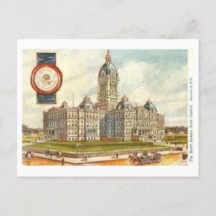 Vintage North Dakota Capitol with Seal Postcard