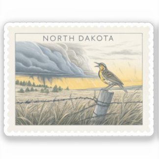 Vintage North Dakota Meadowlark Stamp