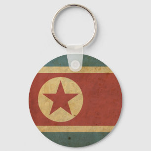 Vintage North Korea Flag Keychain