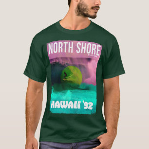 Vintage North Shore Hawaii 92 Surfer Surfing Surf  T-Shirt