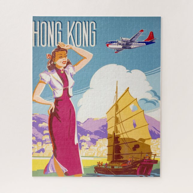 Vintage Northwest Airlines Advertising Poster Jigsaw Puzzle (Vertical)