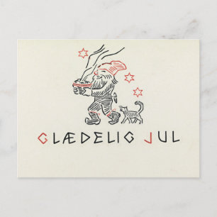 Vintage Norway Christmas Card Glaedelig Jul